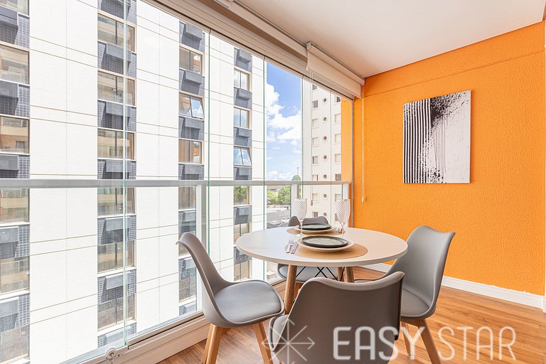Easy Star - Studio sofisticado C/Vaga no Campo Belo - AH06I