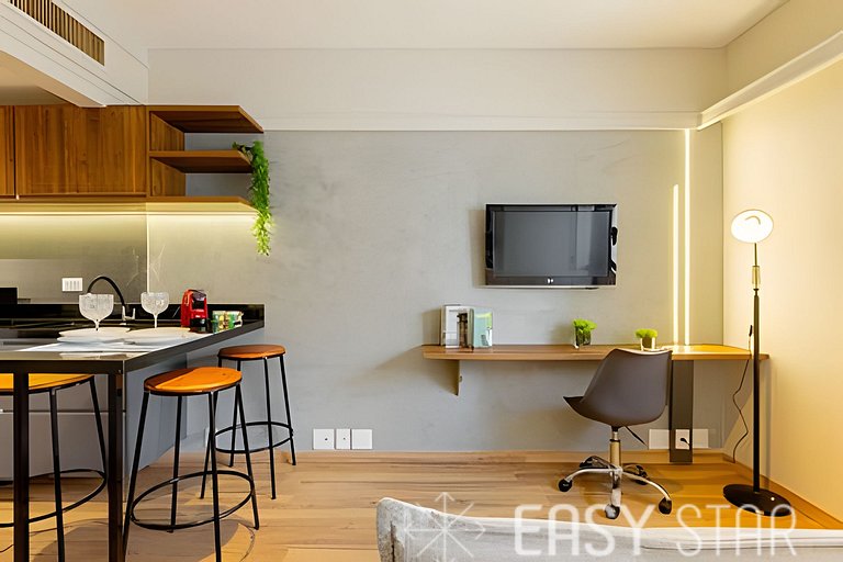 Easy Star - Lindo flat C/Vaga no Jardim Paulista - DO01I