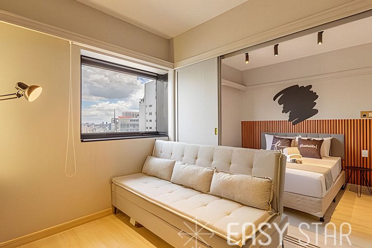 Easy Star - Prático flat próximo do Shopping Pamplona - DO03