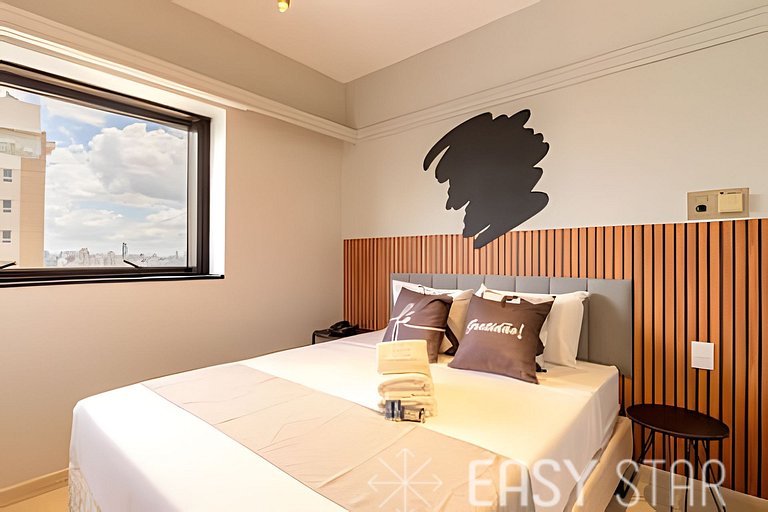 Easy Star - Prático flat próximo do Shopping Pamplona - DO03