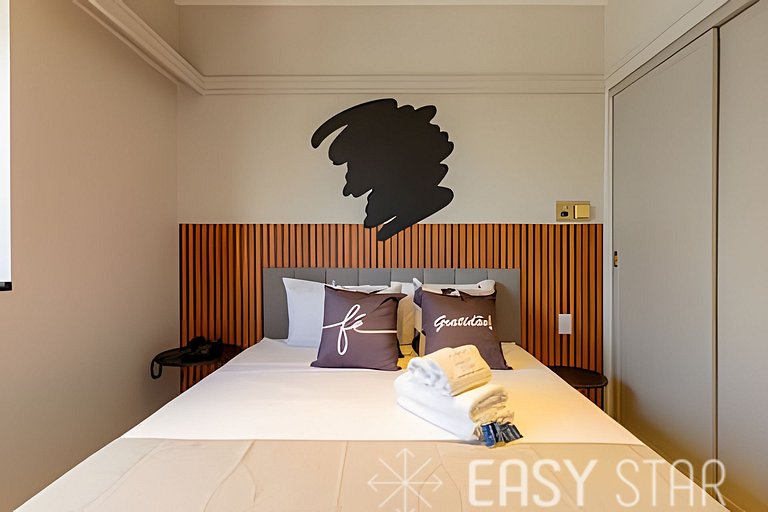 Easy Star - Prático flat próximo do Shopping Pamplona - DO03