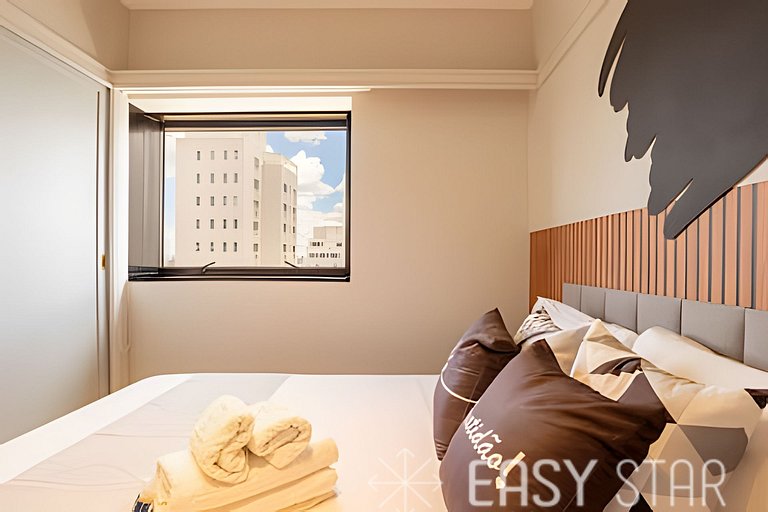 Easy Star - Prático flat próximo do Shopping Pamplona - DO03