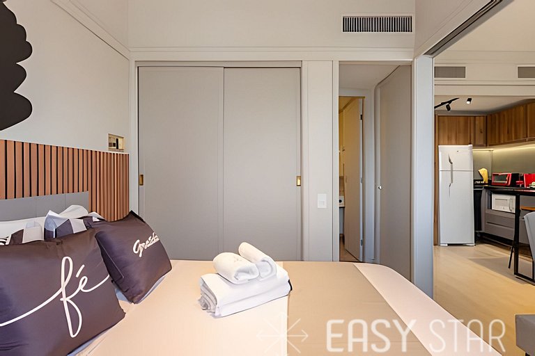 Easy Star - Prático flat próximo do Shopping Pamplona - DO03