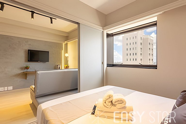 Easy Star - Prático flat próximo do Shopping Pamplona - DO03