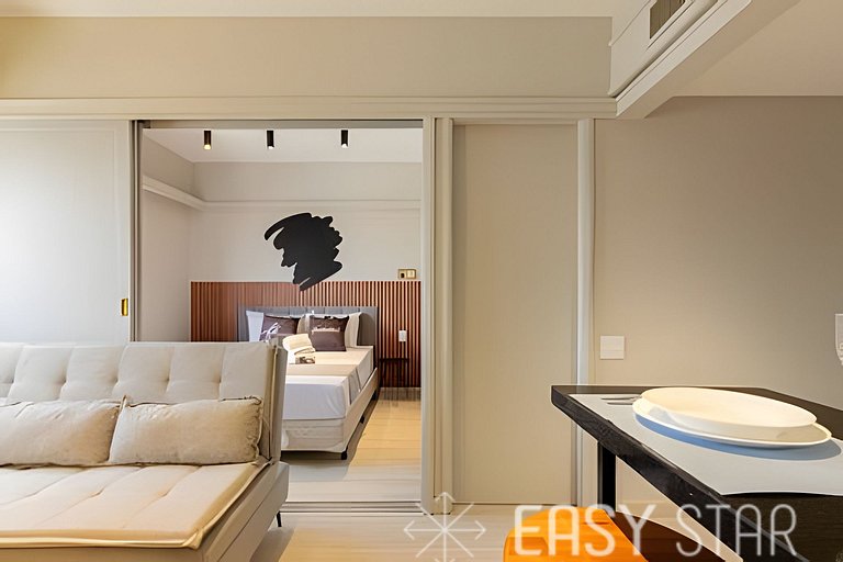 Easy Star - Prático flat próximo do Shopping Pamplona - DO03