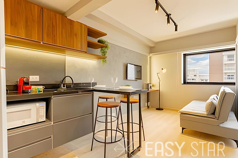 Easy Star - Prático flat próximo do Shopping Pamplona - DO03