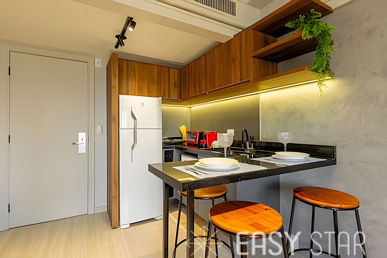 Easy Star - Prático flat próximo do Shopping Pamplona - DO03