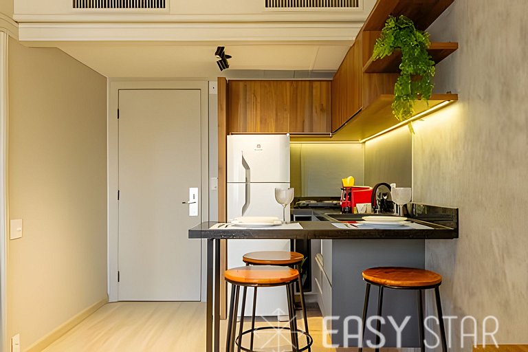 Easy Star - Prático flat próximo do Shopping Pamplona - DO03