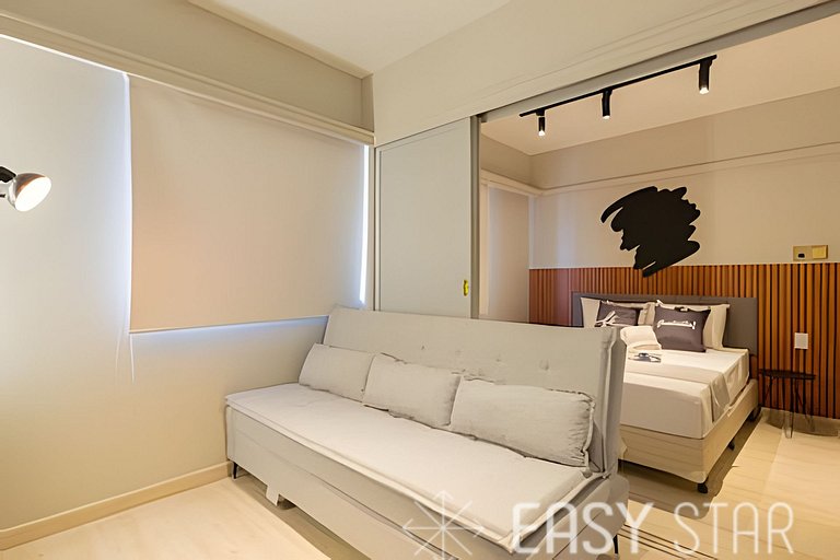 Easy Star - Prático flat próximo do Shopping Pamplona - DO03