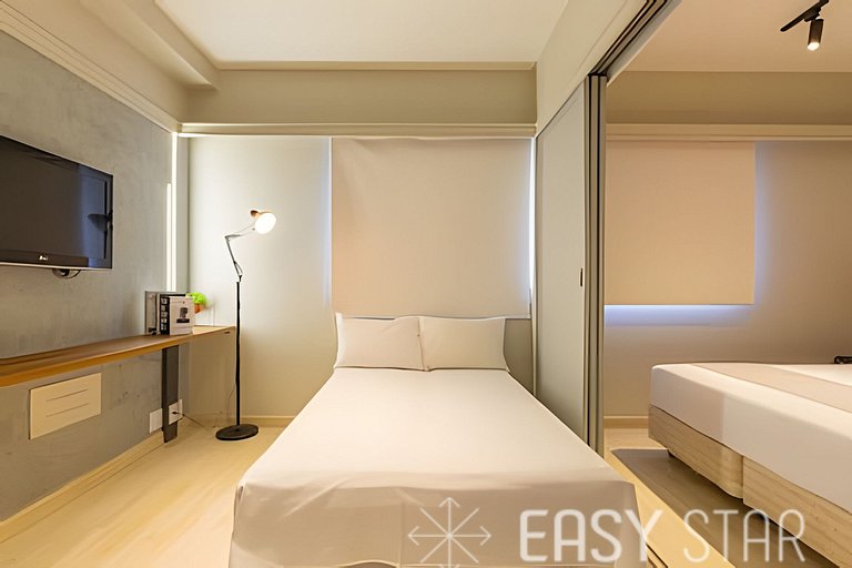 Easy Star - Prático flat próximo do Shopping Pamplona - DO03