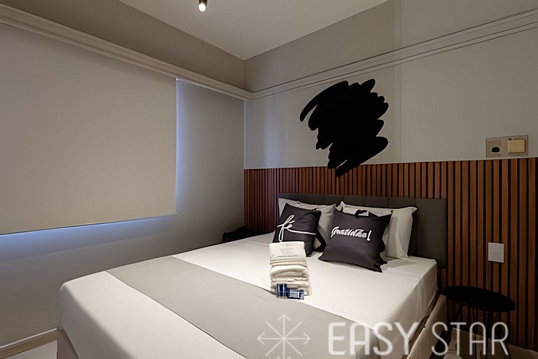 Easy Star - Prático flat próximo do Shopping Pamplona - DO03