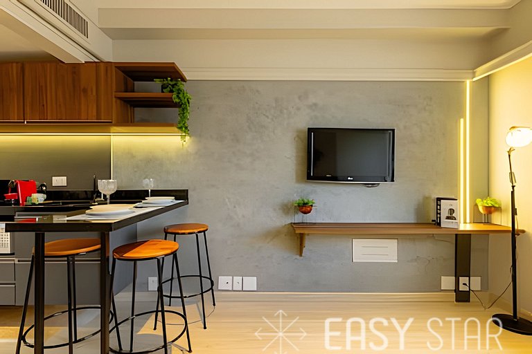 Easy Star - Prático flat próximo do Shopping Pamplona - DO03