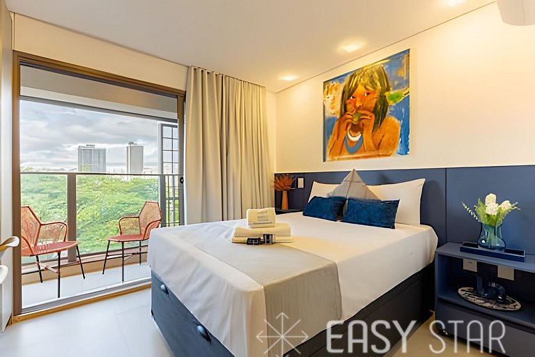Easy Star - Lindo studio iluminado no Brooklin - FE01I