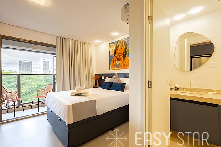 Easy Star - Lindo studio iluminado no Brooklin - FE01I