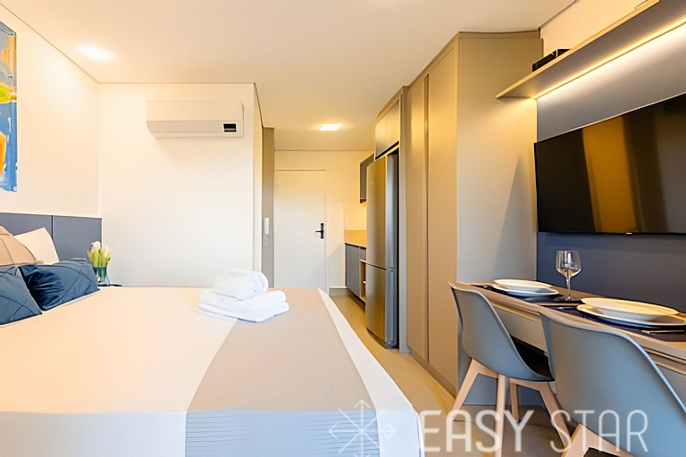 Easy Star - Lindo studio iluminado no Brooklin - FE01I