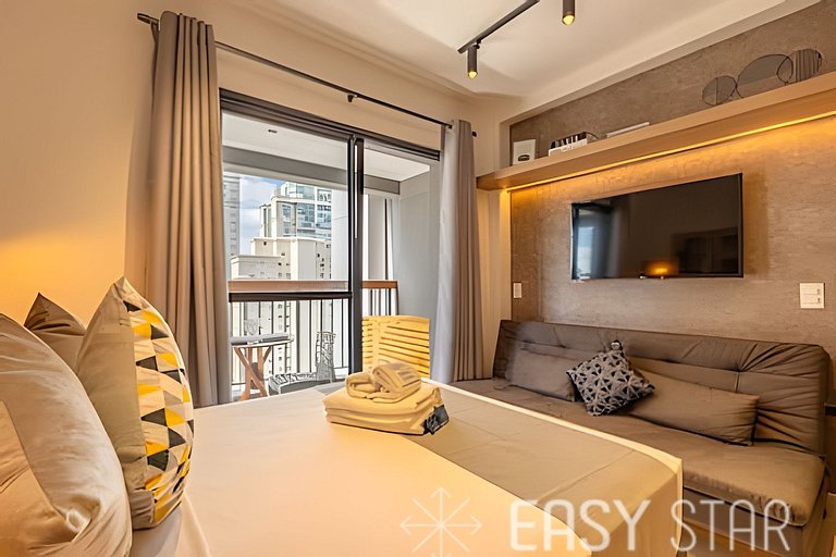 Easy Star - Studio iluminado no Novo Brooklin - FZ01I