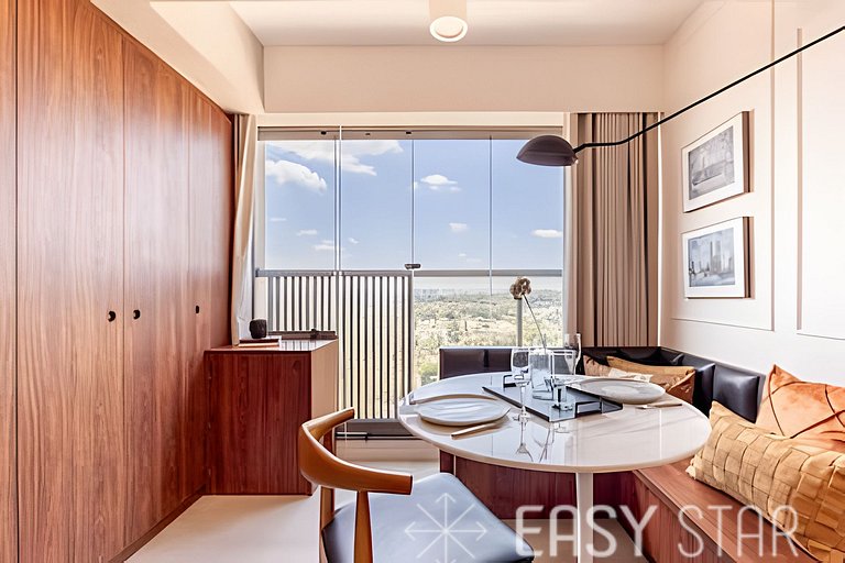 Easy Star - Fabuloso studio duplo no Alto da Boa Vista - GA0