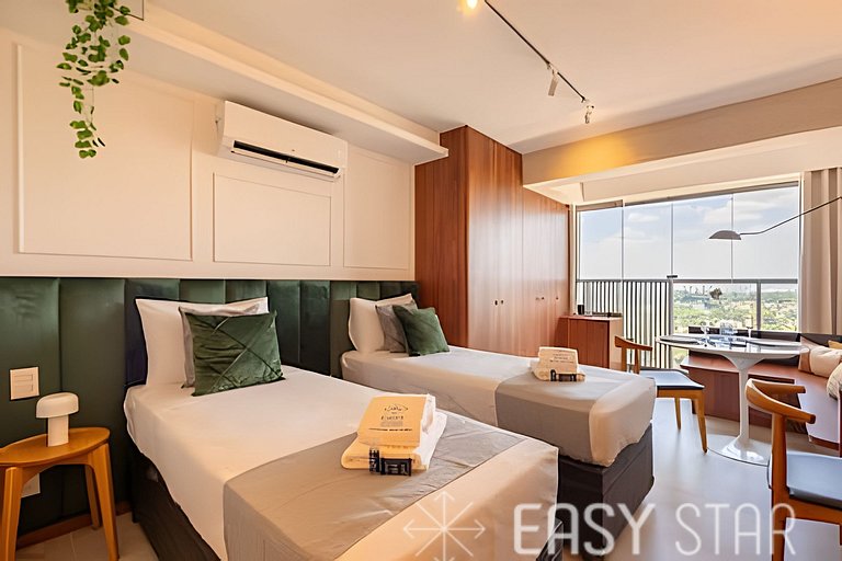 Easy Star - Fabuloso studio duplo no Alto da Boa Vista - GA0