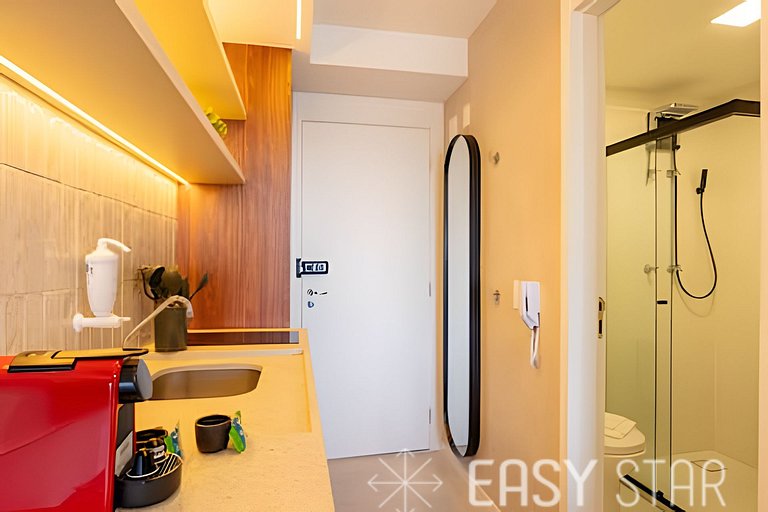 Easy Star - Fabuloso studio duplo no Alto da Boa Vista - GA0