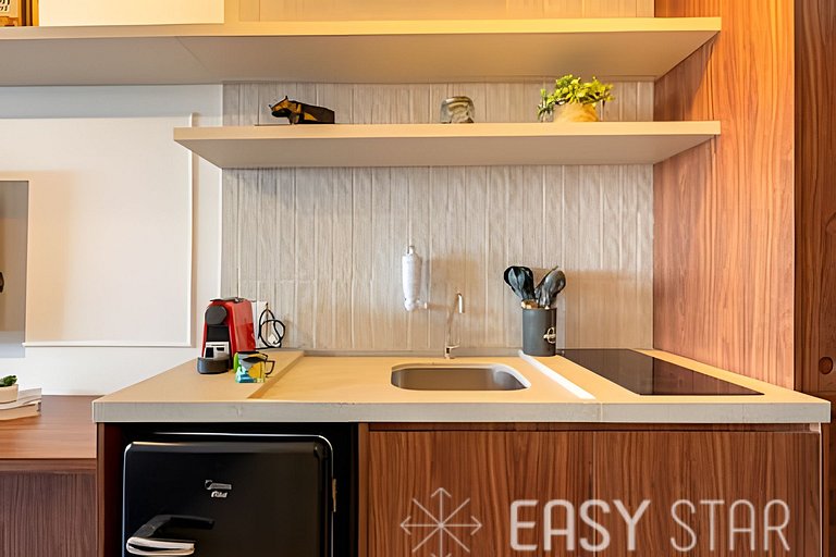 Easy Star - Fabuloso studio duplo no Alto da Boa Vista - GA0
