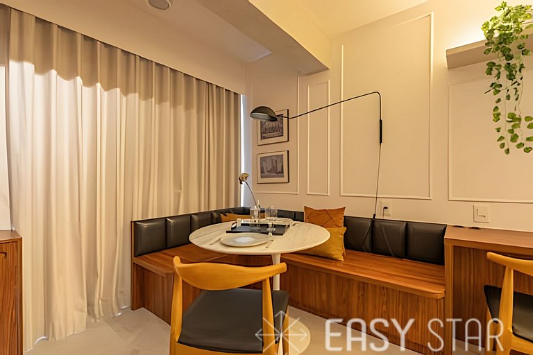 Easy Star - Fabuloso studio duplo no Alto da Boa Vista - GA0