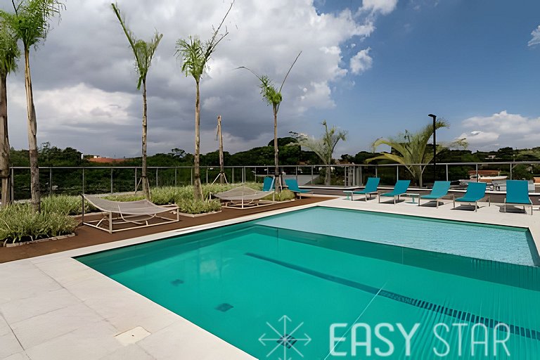 Easy Star - Fabuloso studio duplo no Alto da Boa Vista - GA0