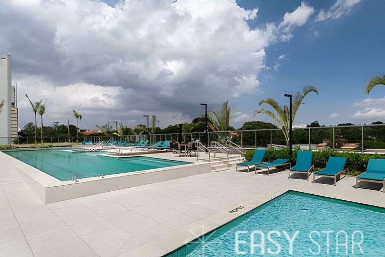 Easy Star - Fabuloso studio duplo no Alto da Boa Vista - GA0