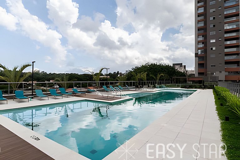 Easy Star - Fabuloso studio duplo no Alto da Boa Vista - GA0