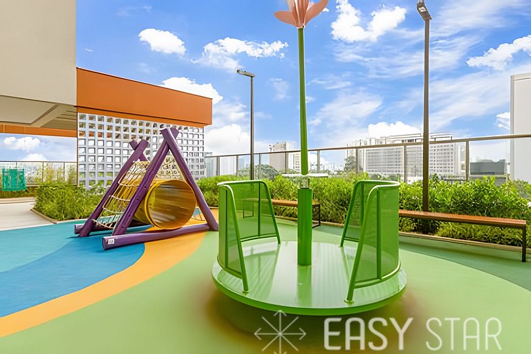 Easy Star - Fabuloso studio duplo no Alto da Boa Vista - GA0
