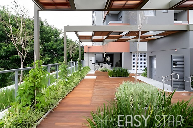 Easy Star - Fabuloso studio duplo no Alto da Boa Vista - GA0