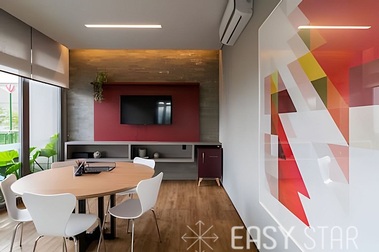 Easy Star - Fabuloso studio duplo no Alto da Boa Vista - GA0