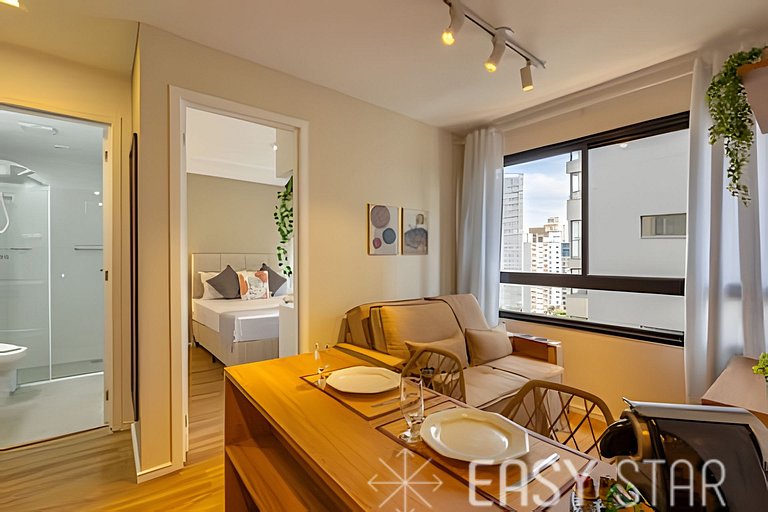 Easy Star - Belo apartamento de 2 quartos em Moema - GW03I