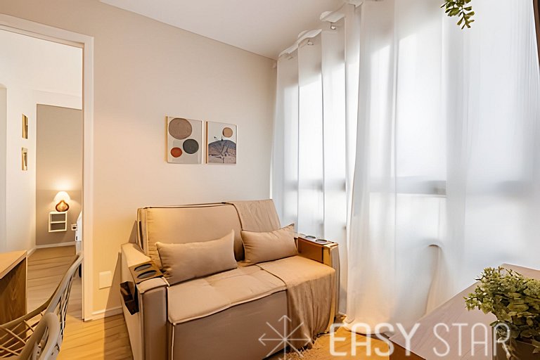 Easy Star - Belo apartamento de 2 quartos em Moema - GW03I