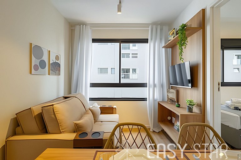 Easy Star - Belo apartamento de 2 quartos em Moema - GW03I