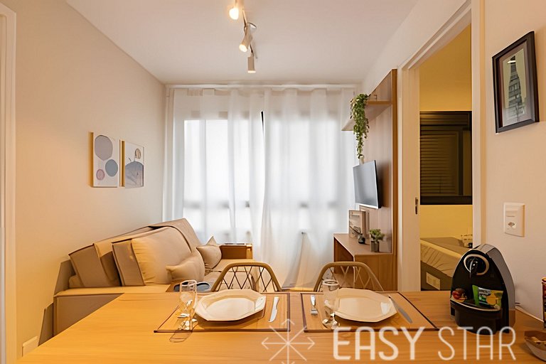 Easy Star - Belo apartamento de 2 quartos em Moema - GW03I