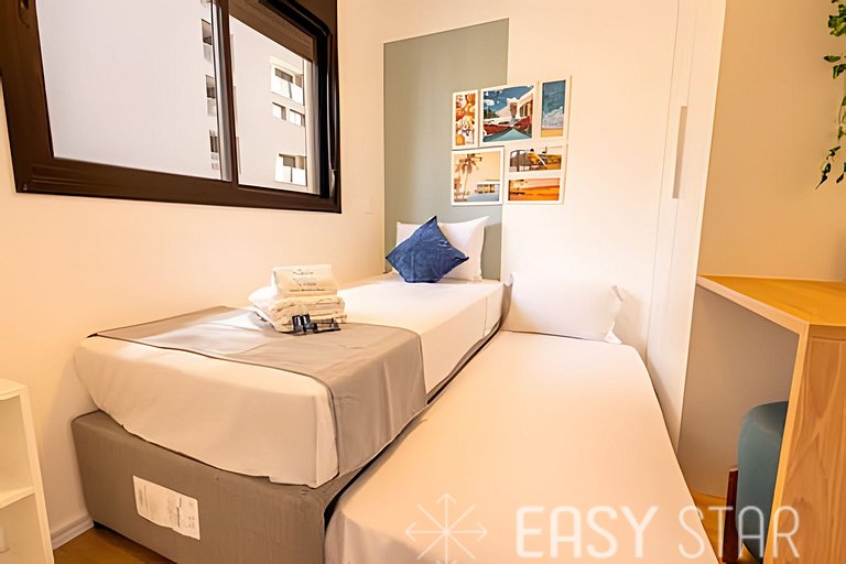 Easy Star - Belo apartamento de 2 quartos em Moema - GW03I