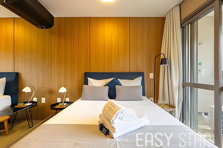 Easy Star - Belo studio bem decorado no Campo Belo - HB01I