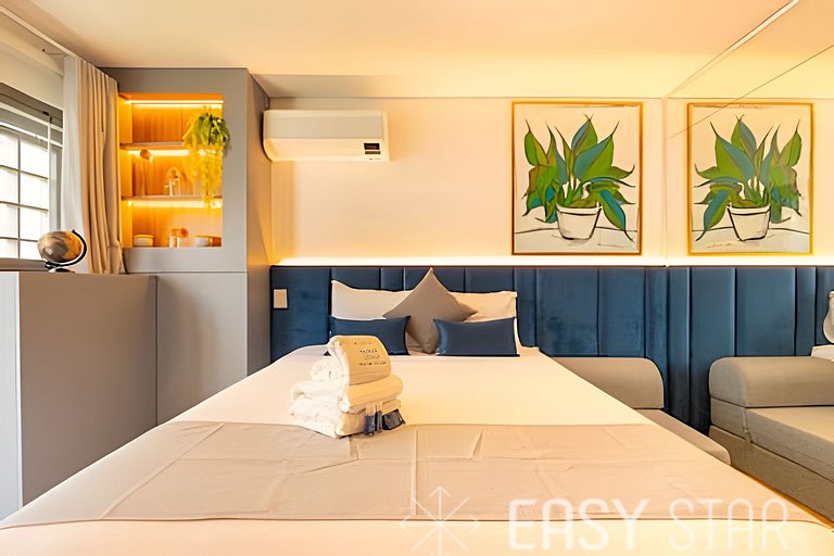 Easy Star - Stylish Studio in the Heart of Novo Brooklin - H