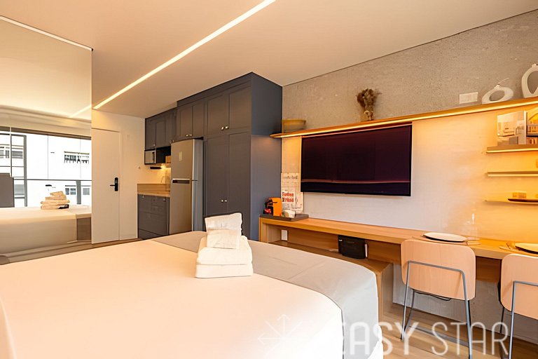 Easy Star - Stylish Studio in the Heart of Novo Brooklin - H