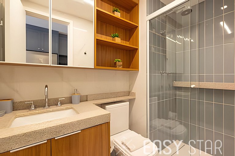 Easy Star - Stylish Studio in the Heart of Novo Brooklin - H