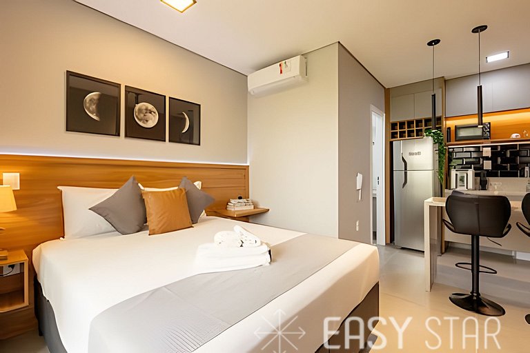 Easy Star - Lindo studio no coração do Novo Brooklin - HI02I