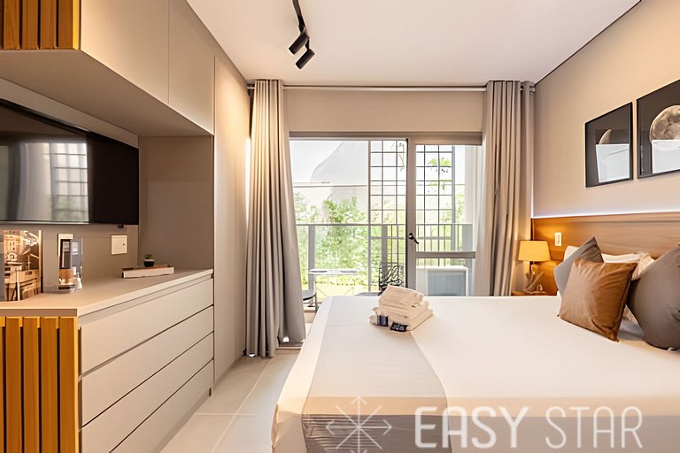 Easy Star - Lindo studio no coração do Novo Brooklin - HI02I