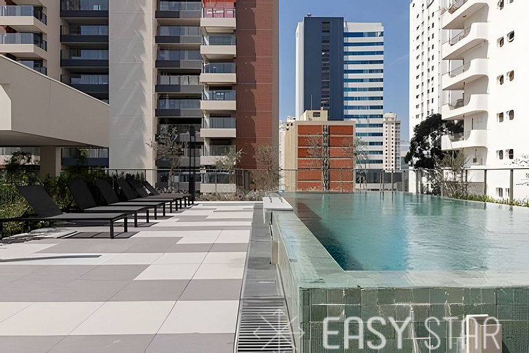 Easy Star - Lindo studio no coração do Novo Brooklin - HI02I