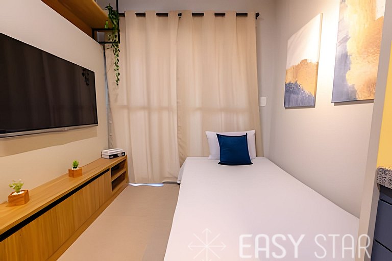Easy Star - Belo apto com 1 quarto e varanda - II01I