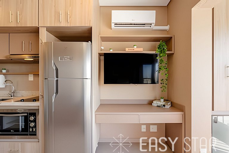 Easy Star - Lindo studio no 24° andar com vista livre - IL01