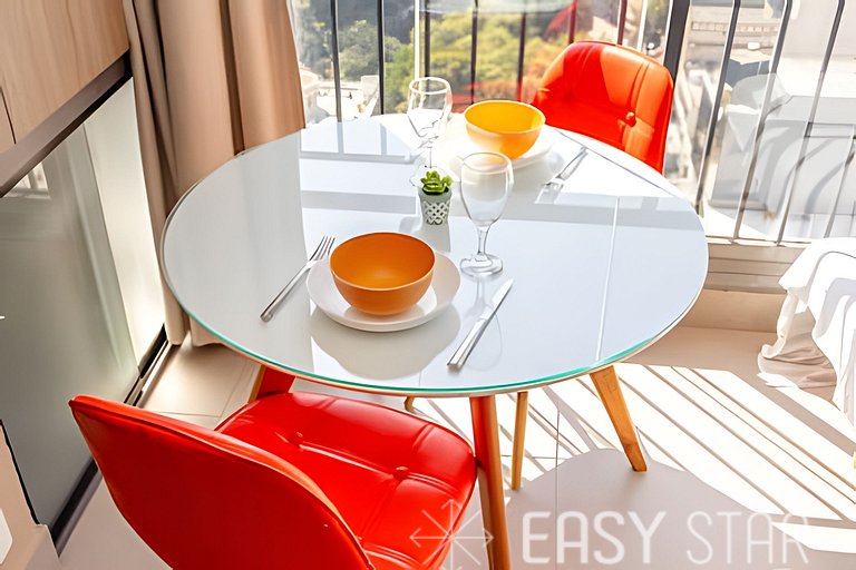 Easy Star - Lindo studio no 24° andar com vista livre - IL01