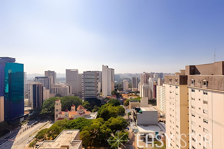 Easy Star - Lindo studio no 24° andar com vista livre - IL01