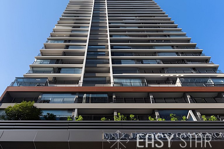 Easy Star - Lindo studio no 24° andar com vista livre - IL01