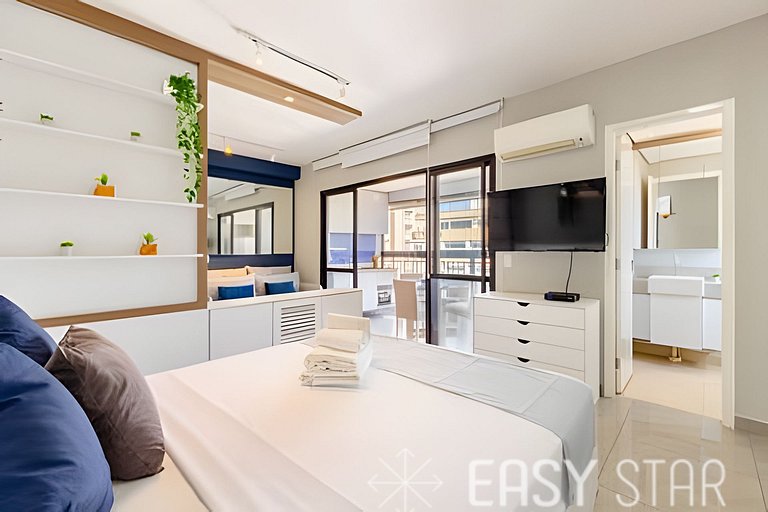 Easy Star - Charmoso studio C/Vaga no Campo Belo - IR01I