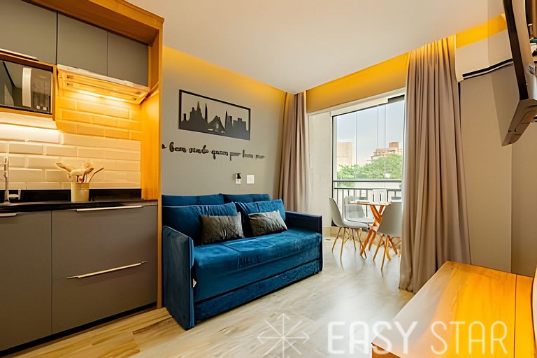Easy Star - Luminoso studio em Pinheiros - IT01I